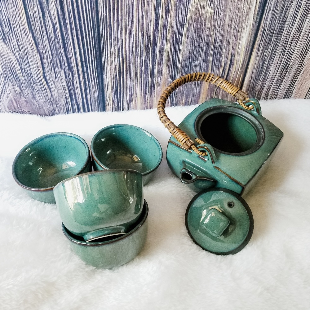 Celadon Tea Set - Japanese Teapot